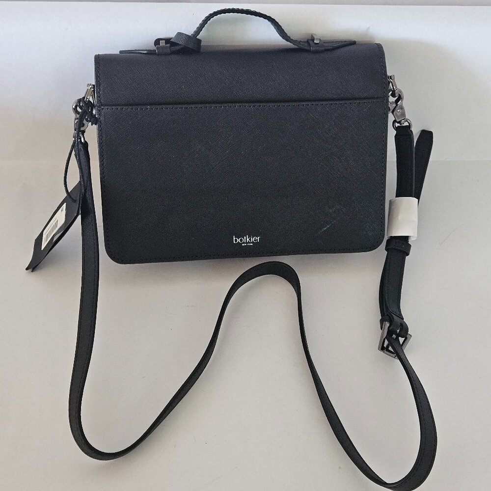 Botkier Cobble Hill Leather Crossbody in Black Multiple Straps